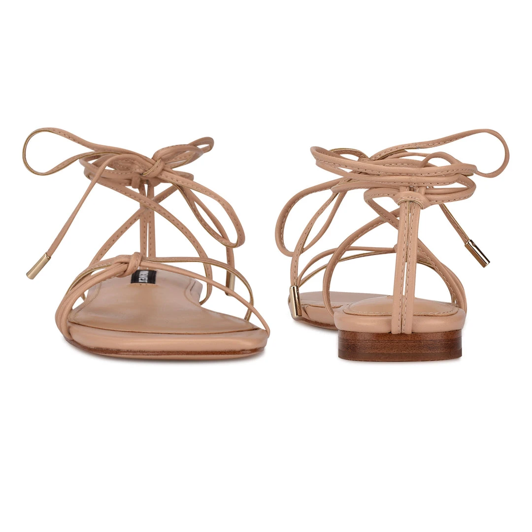 Nine West Minus Ankle Wrap Flat Sandals Lace It Up 6 Nine West Minus Ankle Wrap Flat Sandals Lace It Up