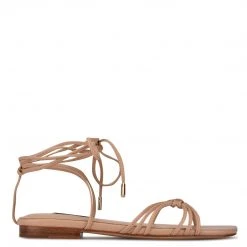 Nine West Minus Ankle Wrap Flat Sandals Lace It Up