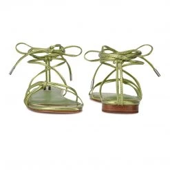 Nine West Lace It Up Minus Ankle Wrap Flat Sandals 10 Nine West Lace It Up Minus Ankle Wrap Flat Sandals