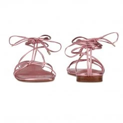 Nine West Minus Ankle Wrap Flat Sandals 5 Nine West Minus Ankle Wrap Flat Sandals