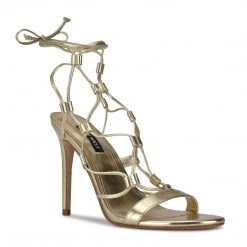 Nine West Mix Ankle Wrap Sandals Lace It Up