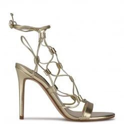 Nine West Mix Ankle Wrap Sandals Lace It Up