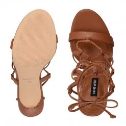 Nine West Mix Ankle Wrap Sandals Lace It Up