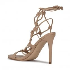 Nine West Lace It Up Mix Ankle Wrap Sandals