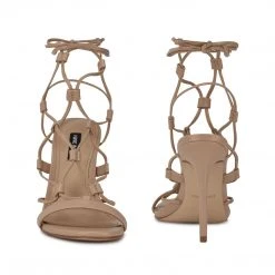 Nine West Lace It Up Mix Ankle Wrap Sandals
