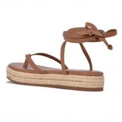 Nine West Monee Ankle Wrap Flat Sandals Lace It Up
