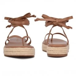 Nine West Monee Ankle Wrap Flat Sandals Lace It Up