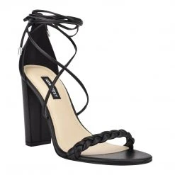 Nine West Lace It Up Monikka Ankle Wrap Heeled Sandal