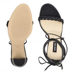 Nine West Lace It Up Monikka Ankle Wrap Heeled Sandal