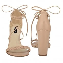 Nine West Lace It Up Monikka Ankle Wrap Heeled Sandal