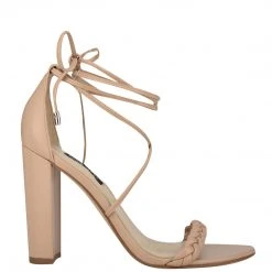 Nine West Lace It Up Monikka Ankle Wrap Heeled Sandal