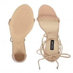 Nine West Lace It Up Monikka Ankle Wrap Heeled Sandal