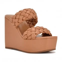 Nine West Nessie Platform Slide Sandals Weave Got You