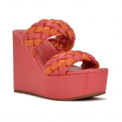 Nine West Nessie Platform Slide Sandals Weave Got You