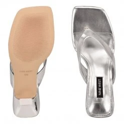 Nine West Y2K Revival Nest Heeled Thong Sandals