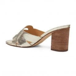 Nine West Nevaeh Slide Sandals Metallic Mindset