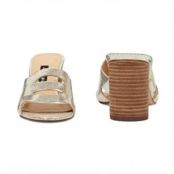 Nine West Nevaeh Slide Sandals Metallic Mindset