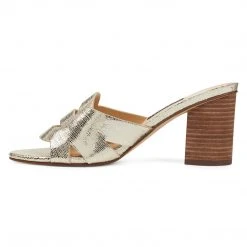 Nine West Nevaeh Slide Sandals Metallic Mindset