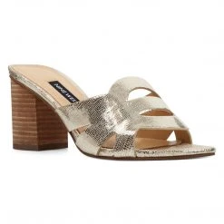 Nine West Nevaeh Slide Sandals Metallic Mindset