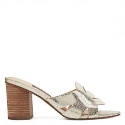 Nine West Nevaeh Slide Sandals Metallic Mindset