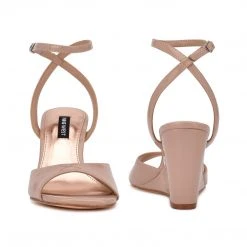 Nine West Nevr Ankle Strap Wedge Sandals Weave Got You
