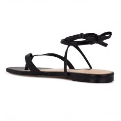 Nine West Lace It Up News Ankle Wrap Flat Sandals