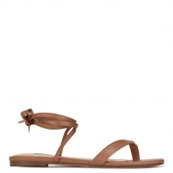 Nine West News Ankle Wrap Flat Sandals Lace It Up