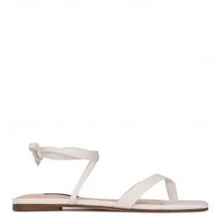 Nine West Lace It Up News Ankle Wrap Flat Sandals