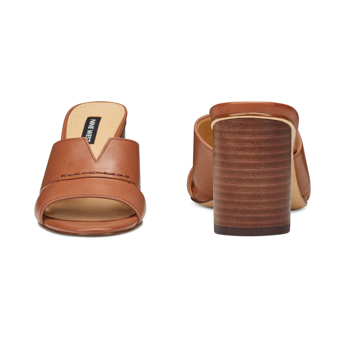 Nine West Nicolet Slide Sandals Heels 7 Nine West Nicolet Slide Sandals Heels