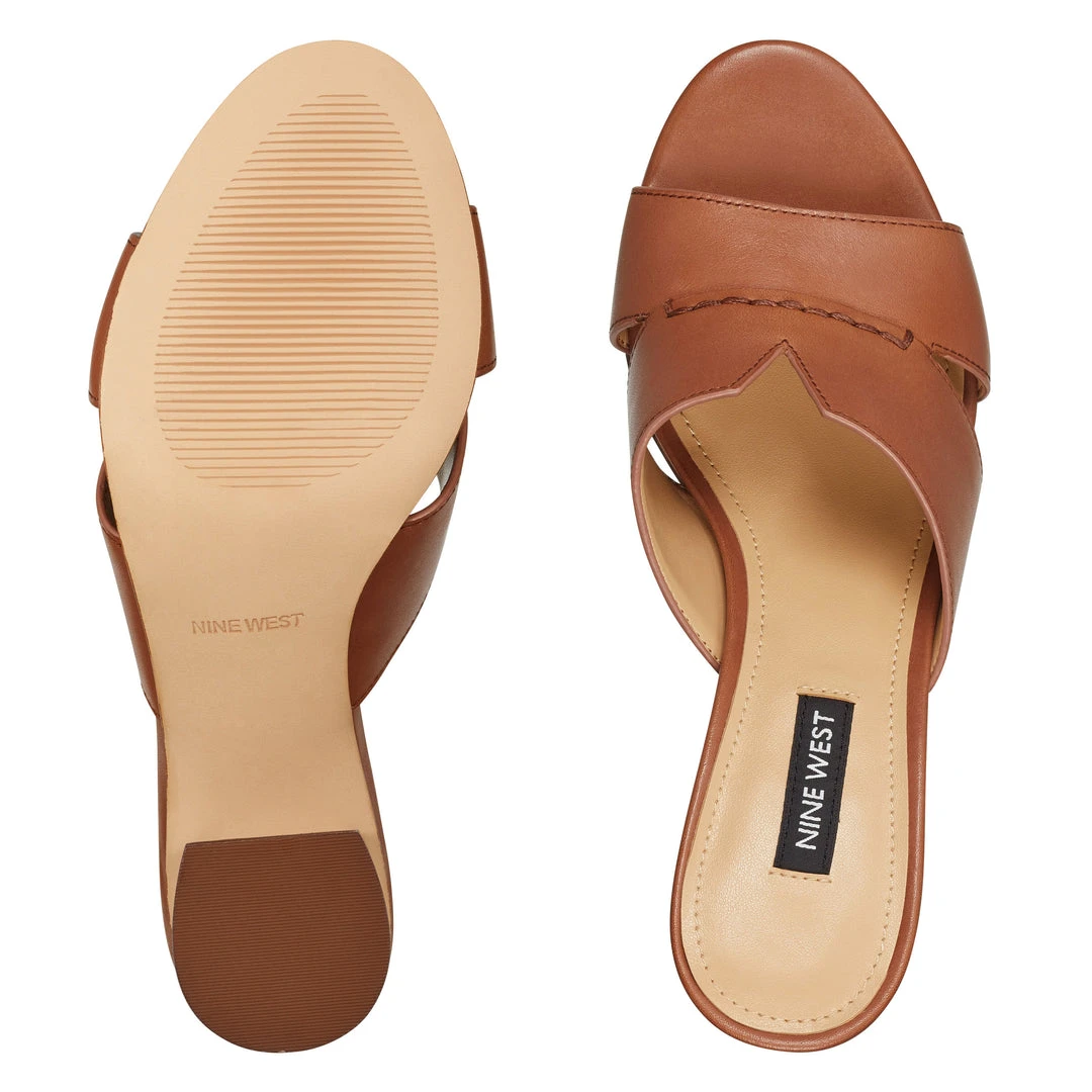 Nine West Nicolet Slide Sandals Heels 8 Nine West Nicolet Slide Sandals Heels