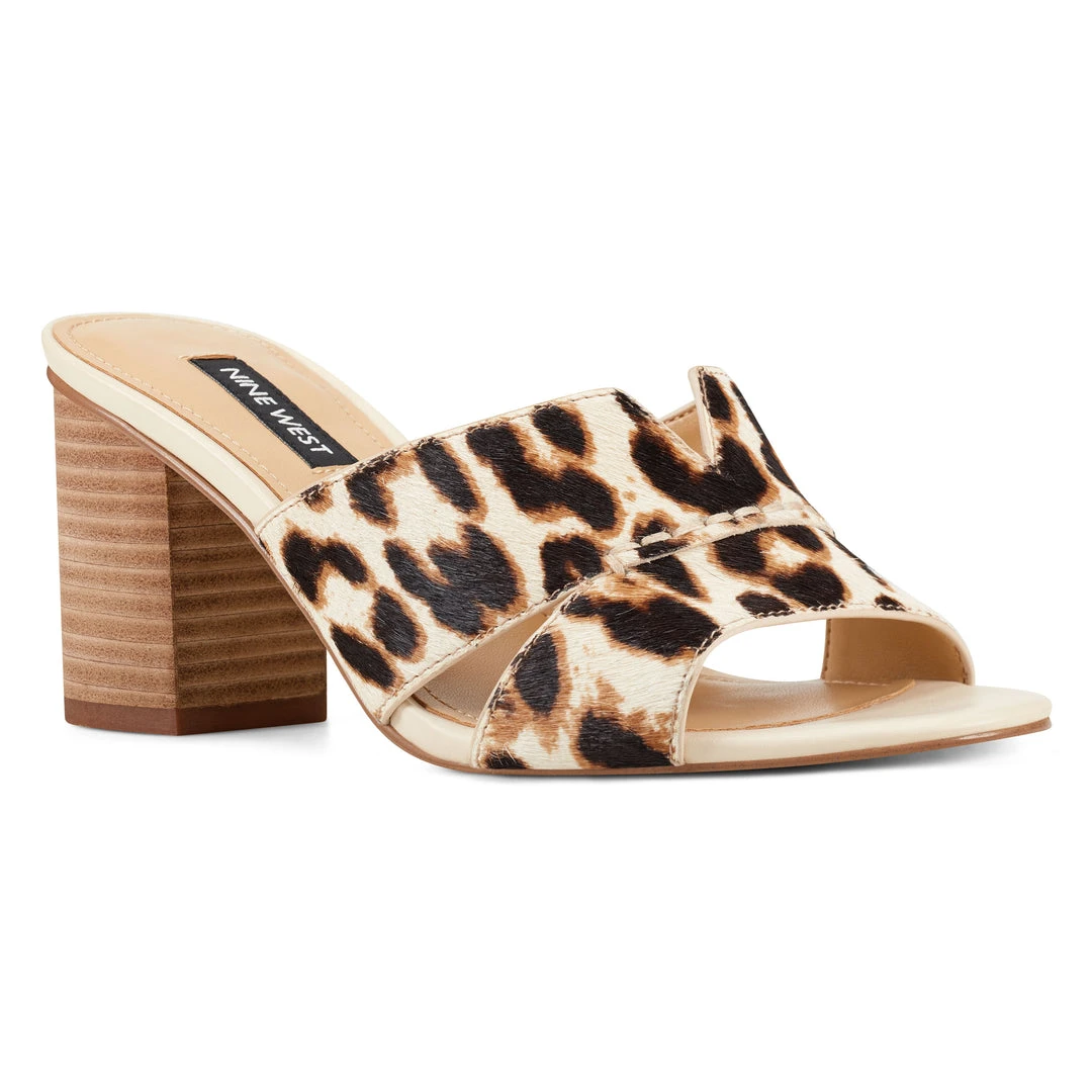 Nine West Nicolet Slide Sandals Heels 4 Nine West Nicolet Slide Sandals Heels