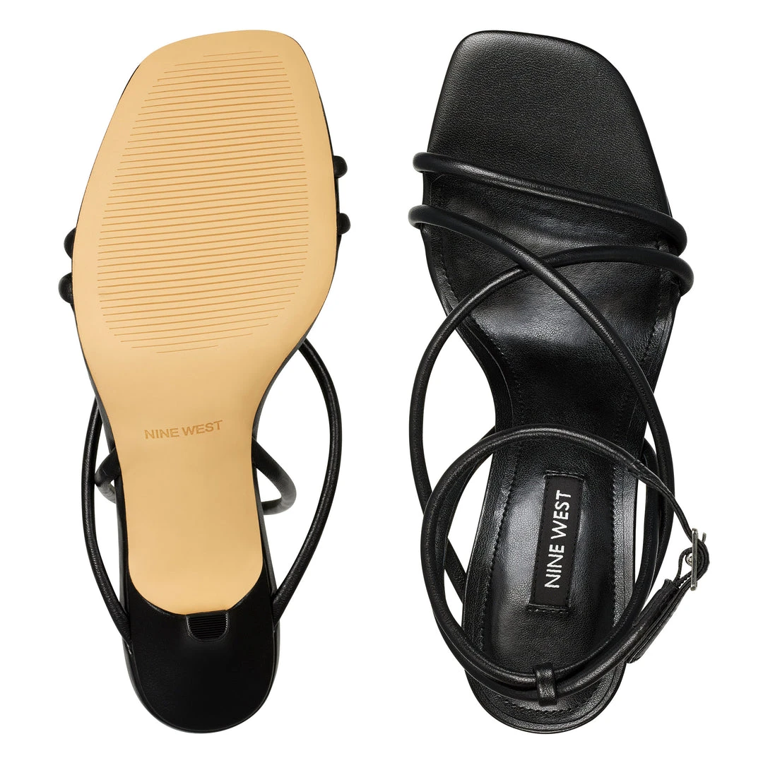 Nine West Heels Nolan Heeled Strappy Sandals 8 Nine West Heels Nolan Heeled Strappy Sandals