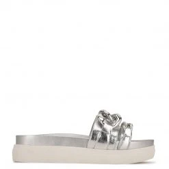 Nine West Nope Platform Slide Sandals New