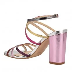 Nine West Obvi Ankle Strap Dress Sandals Metallic Mindset