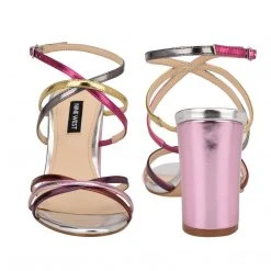 Nine West Obvi Ankle Strap Dress Sandals Metallic Mindset