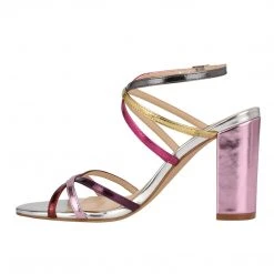 Nine West Obvi Ankle Strap Dress Sandals Metallic Mindset