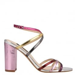 Nine West Obvi Ankle Strap Dress Sandals Metallic Mindset