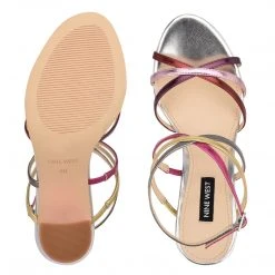 Nine West Obvi Ankle Strap Dress Sandals Metallic Mindset