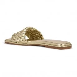 Nine West Ohhi Flat Slide Sandals Weave Got You