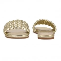 Nine West Ohhi Flat Slide Sandals Weave Got You