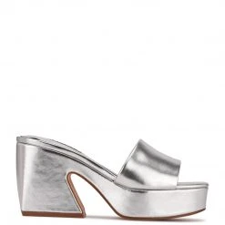 Nine West Oklee Platform Slide Sandals Y2K Revival