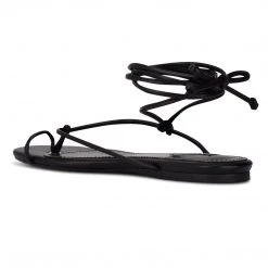 Nine West Pansie Ankle Wrap Flat Sandals Lace It Up