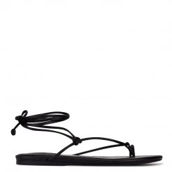 Nine West Pansie Ankle Wrap Flat Sandals Lace It Up