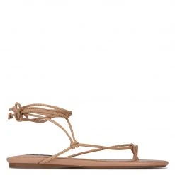 Nine West Pansie Ankle Wrap Flat Sandals