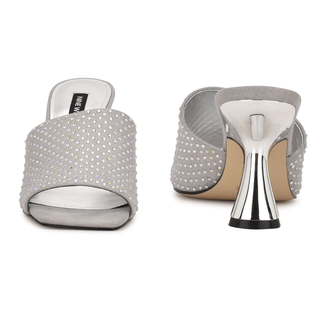 Nine West Partie Heeled Slide Sandals Heel Appeal Nine West Partie Heeled Slide Sandals Heel Appeal