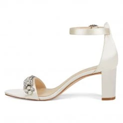 Nine West Heels Passion Heeled Ankle Strap Sandals 5 Nine West Heels Passion Heeled Ankle Strap Sandals