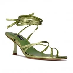 Nine West Lace It Up Pina Ankle Wrap Heeled Sandals