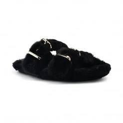 Nine West Plush Cozy Flat Slide Sandals