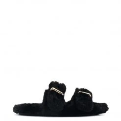 Nine West Plush Cozy Flat Slide Sandals
