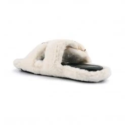 Nine West Plush Cozy Flat Slide Sandals